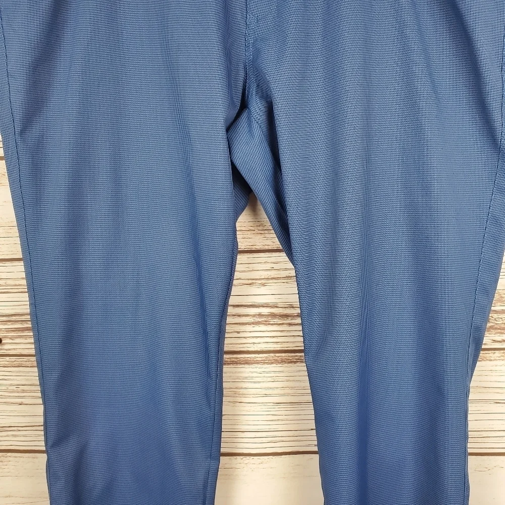 Bonobos Golf Mens 40x32 Slim Blue Houndstooth Tailored Flat Front Golf Pants